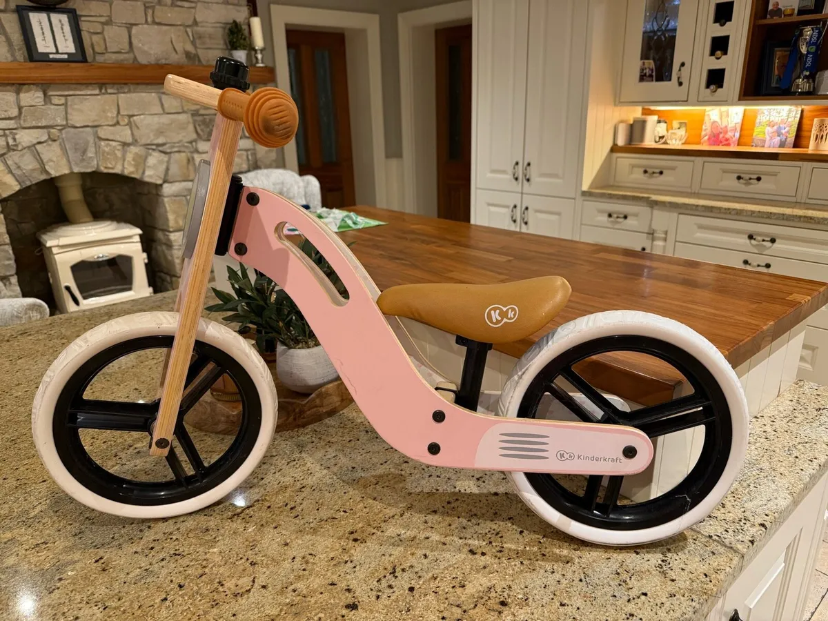 Girls wooden balance bike - Image 1