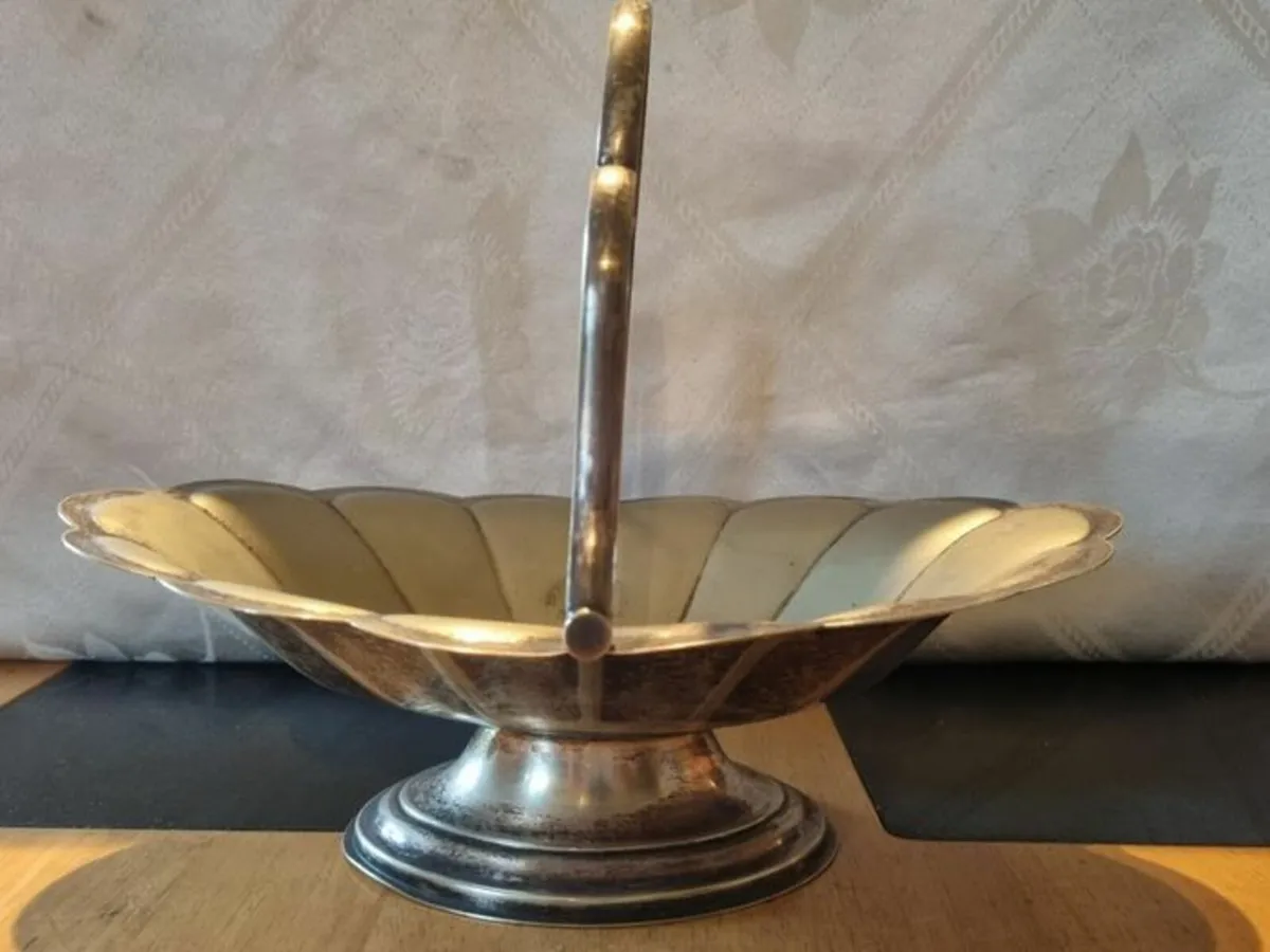 Silver Plated Fruit Basket - Image 1