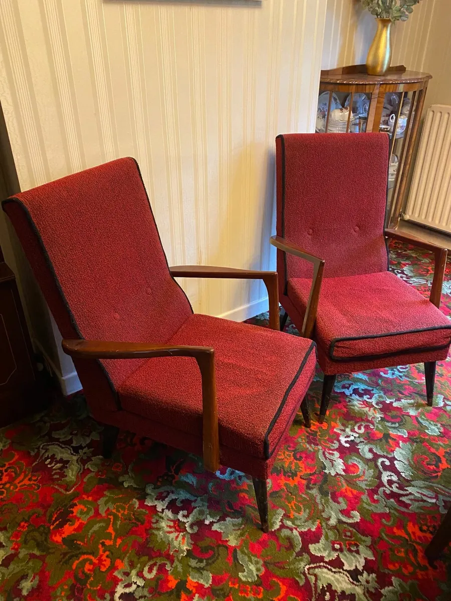 2 High-Back Armchairs - Image 4