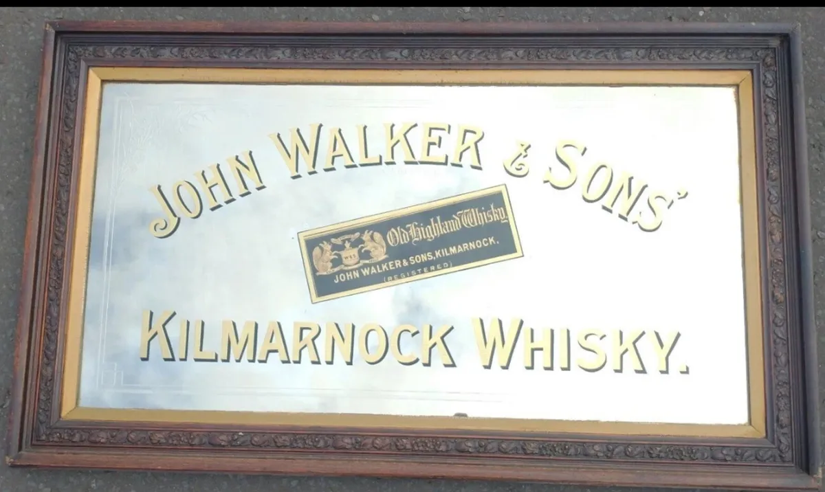 Antique John Walker Whisky mirror - Image 1