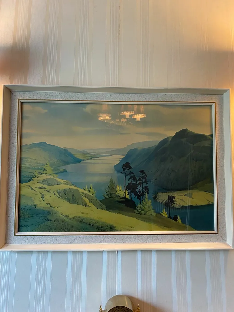 Large Landscape Picture with Cream Frame - Image 1
