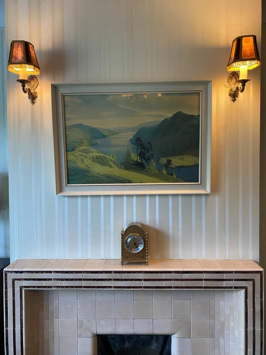 Large Landscape Picture with Cream Frame - Image 2