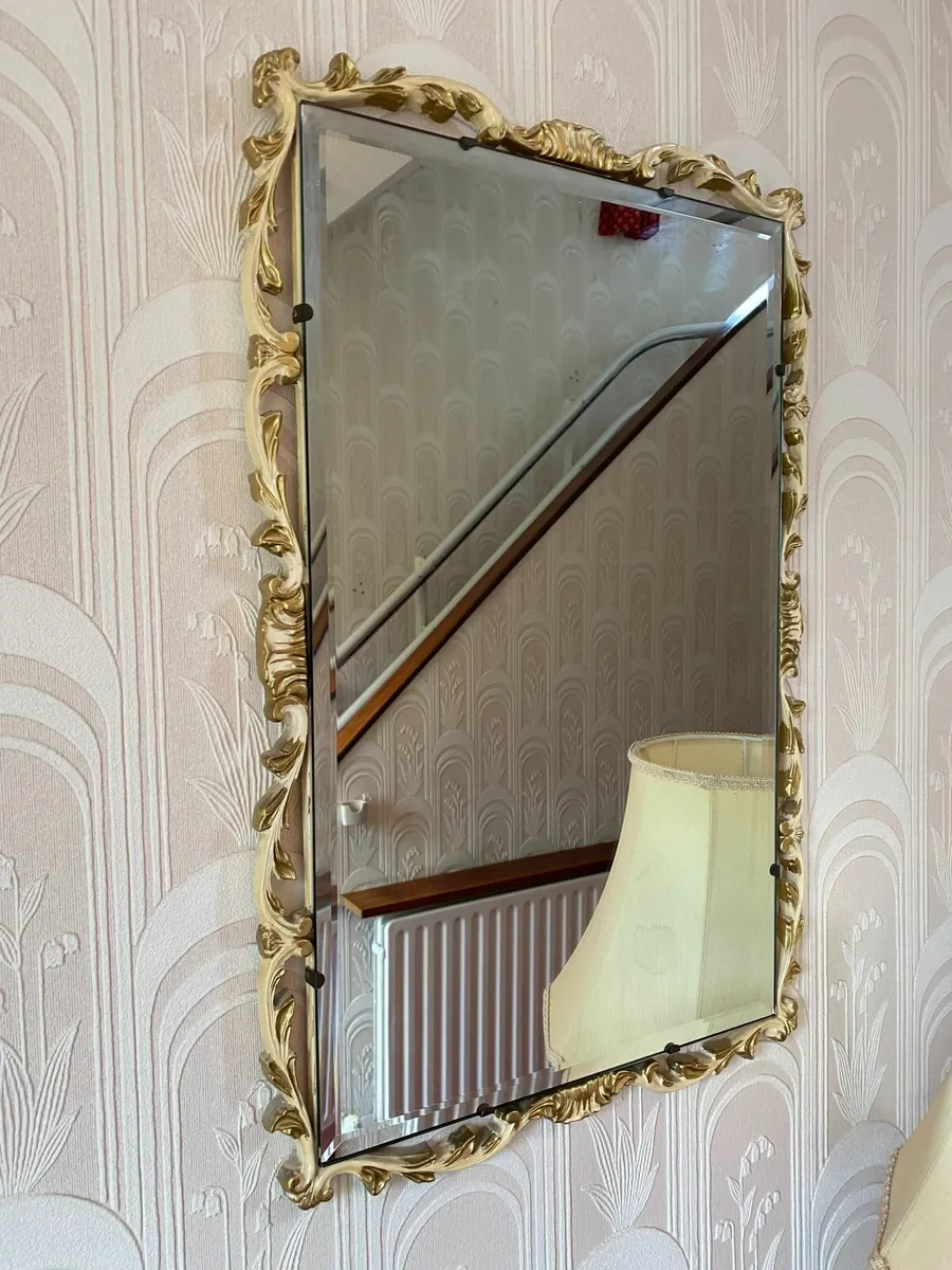 Cream & Gold Framed Mirror - Image 2