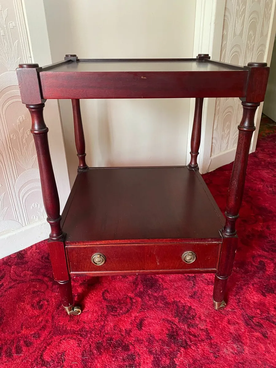 Small Square Mahogany Occasional Table - Image 2