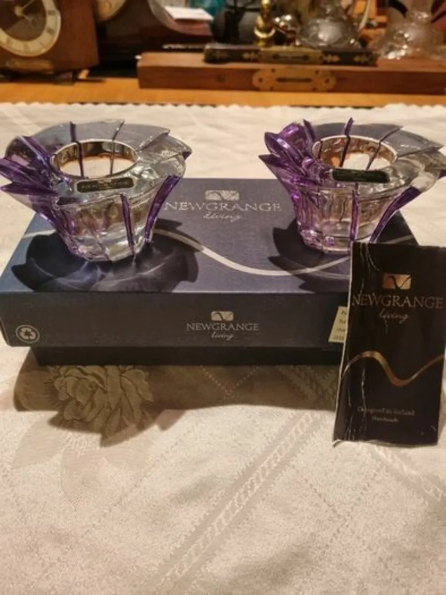 Two crystal candlesticks NEWGRANGE - Image 2