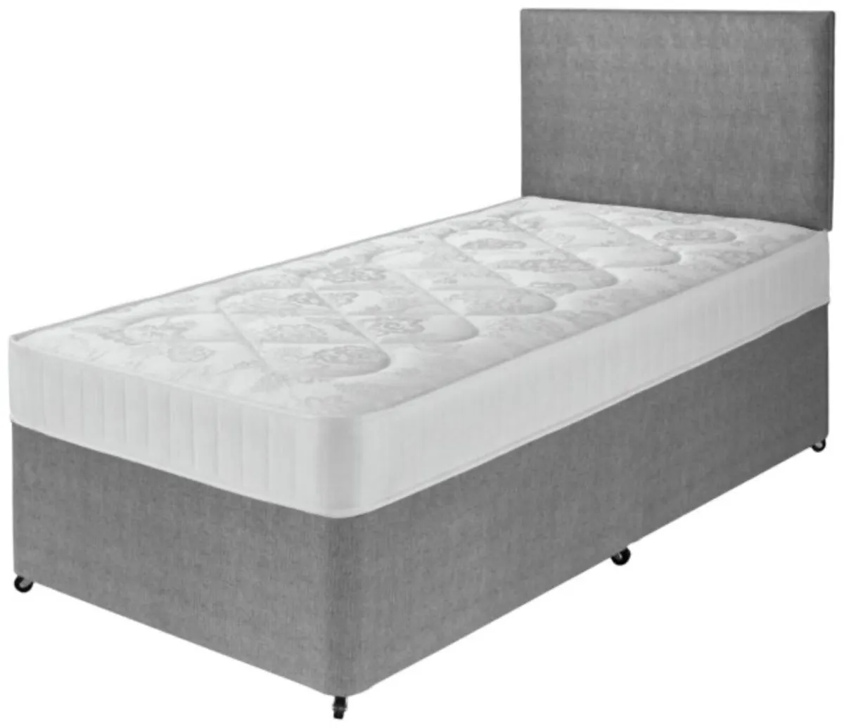 Single Divan Bed with Mattress - Image 2