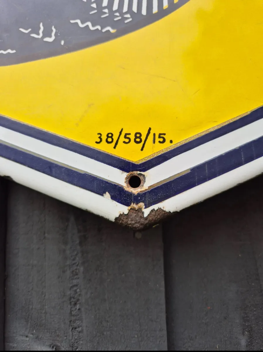 Circa 1958 Double Sided MICHELIN Enamel Sign - Image 3