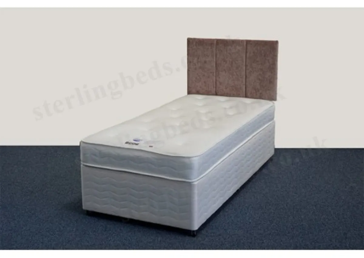 Single Divan Bed with Mattress - Image 3