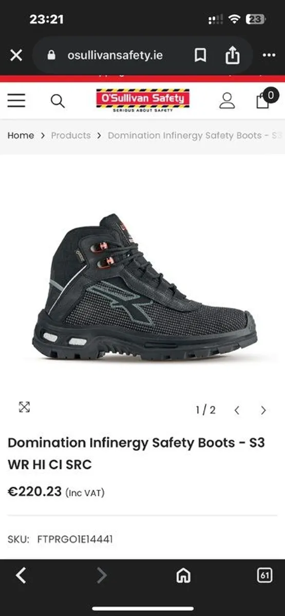 U power Domination safety boots - Image 1