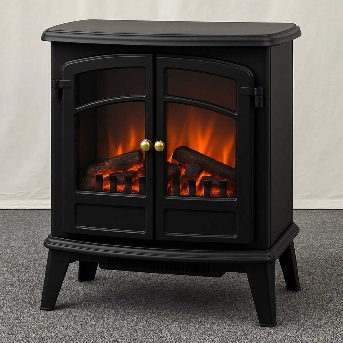 Refurbished electric stove heater, cast iron look