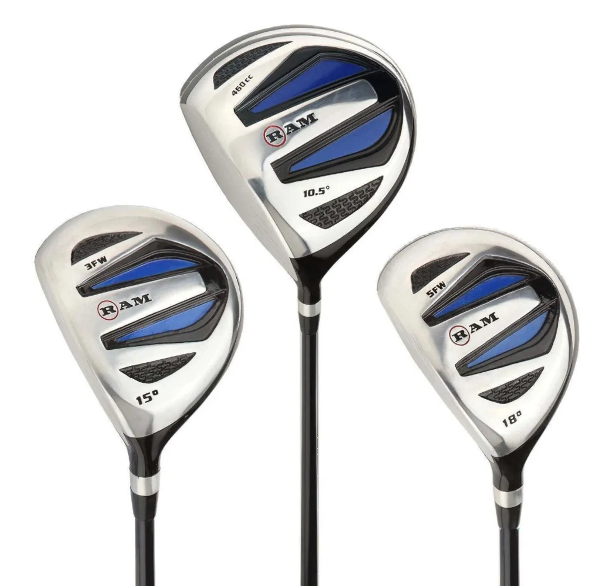 NEW Ram Golf Left Handed EZ3 Mens 3 x Woods Set - Image 1
