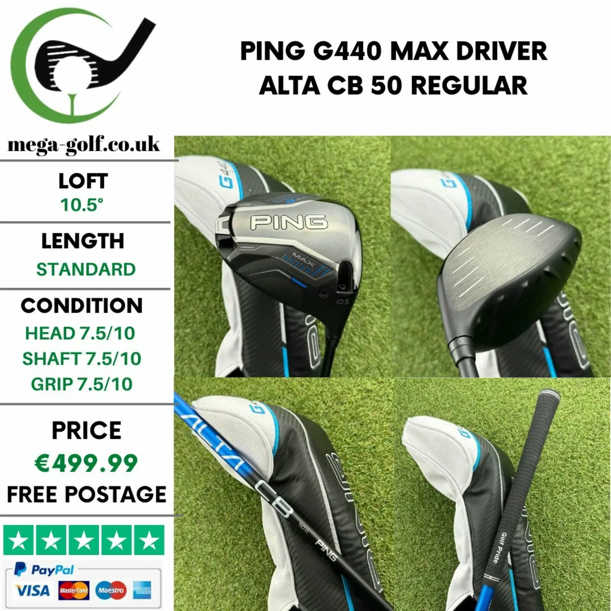 Ping G440 Max Driver / 10.5° / Alta CB 50 Regular - Image 1