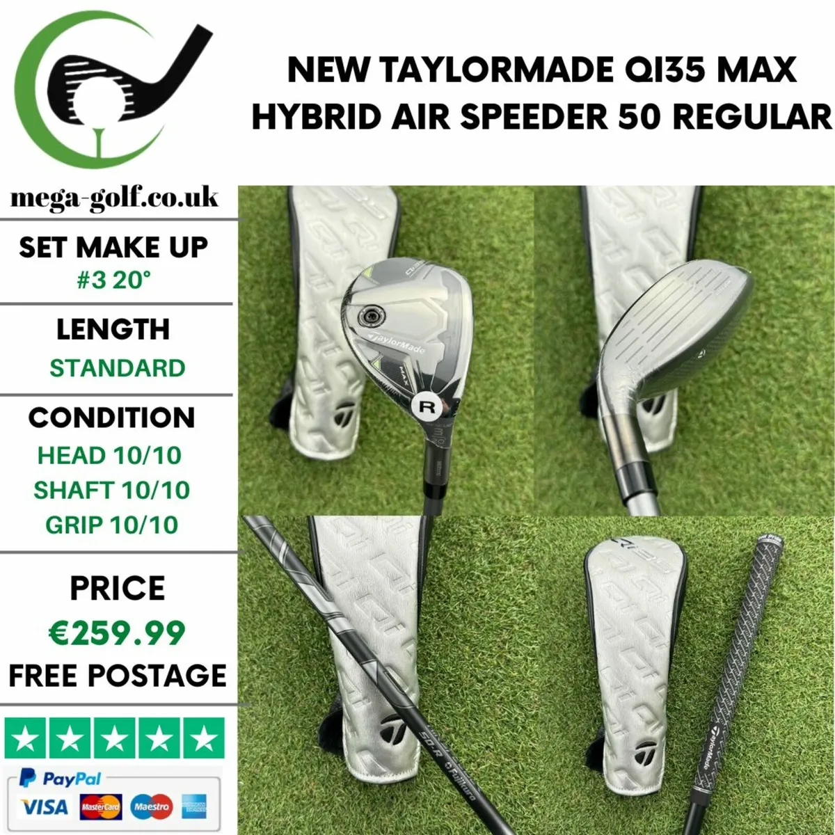 New Taylormade Qi35 Max Hybrid / #3 20° / Regular - Image 1