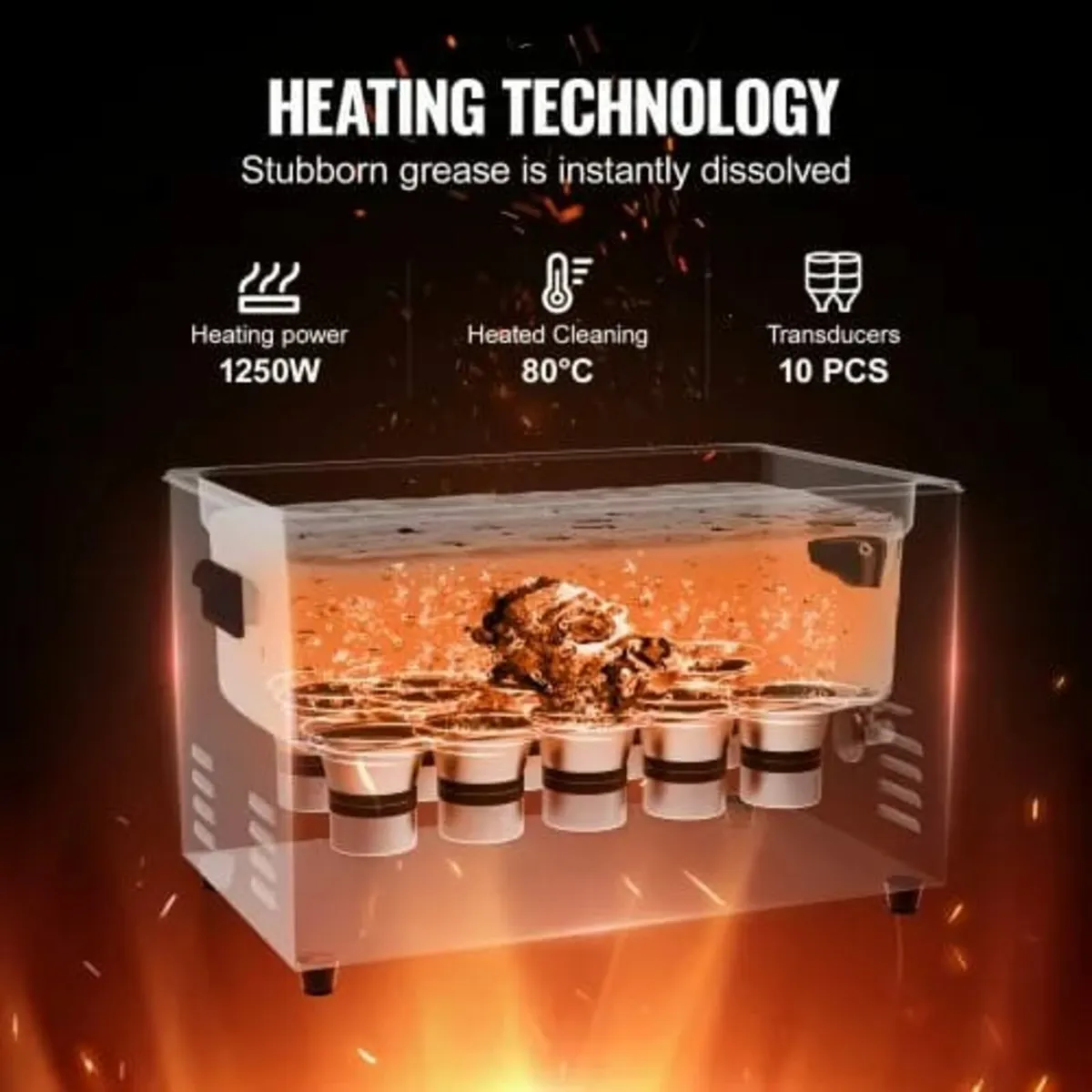 30L Sonic Cleaner, 600W Digital Ultrasonic Cleanin - Image 2