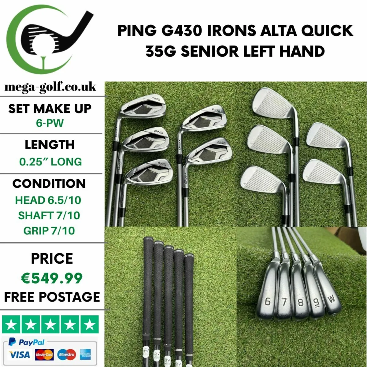 Ping G430 Irons / 6-Pw / Alta Quick 35G Senior - Image 1