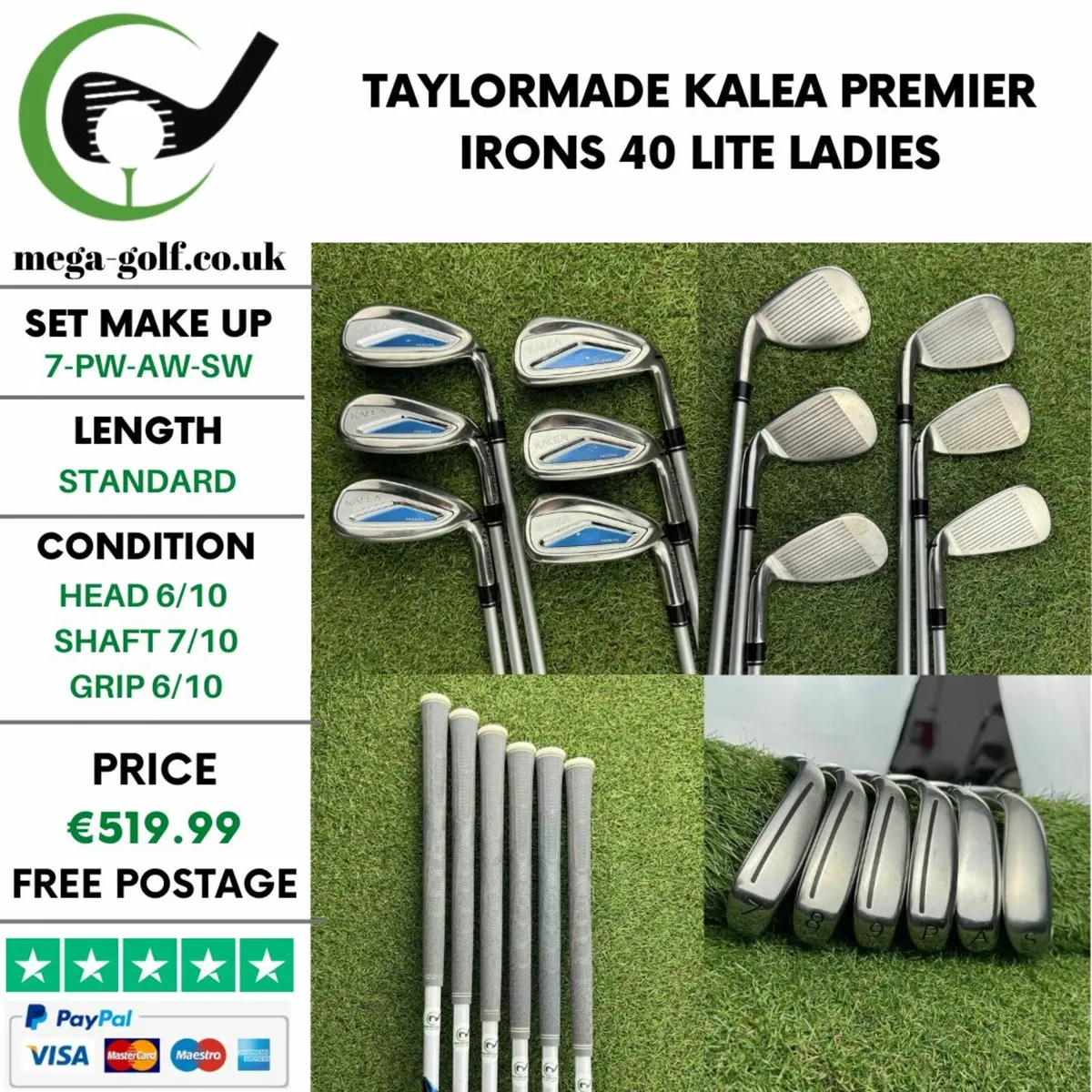 Taylormade Kalea Premier Irons / 7-Pw-Aw-Sw - Image 1