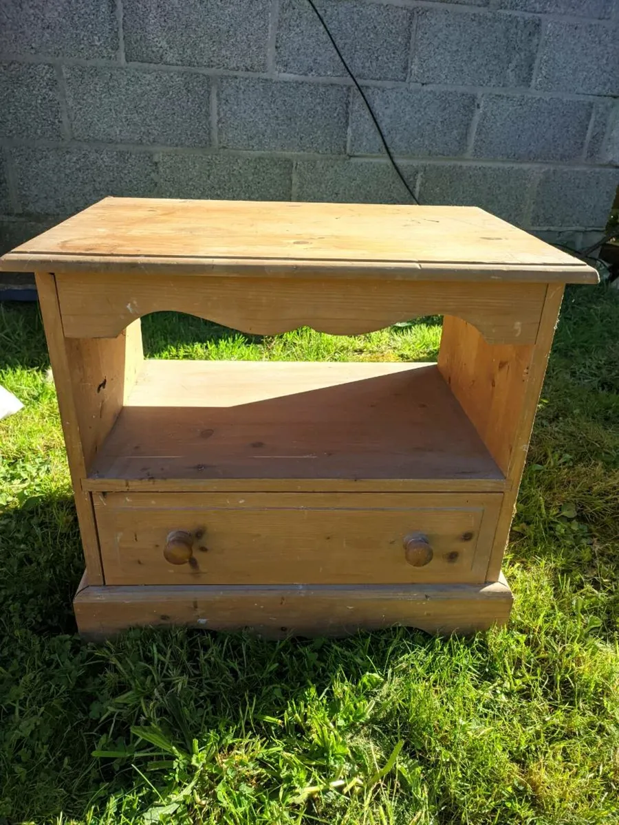 Wooden shelf unit with drawer - Image 2