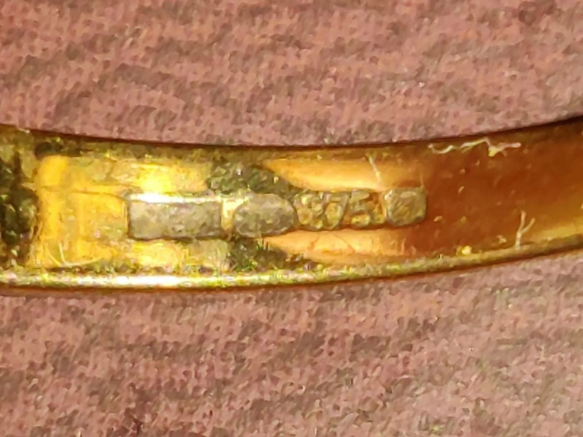 GARNET ETERNITY, 9CT Gold Glittery Dress Ring ! - Image 2