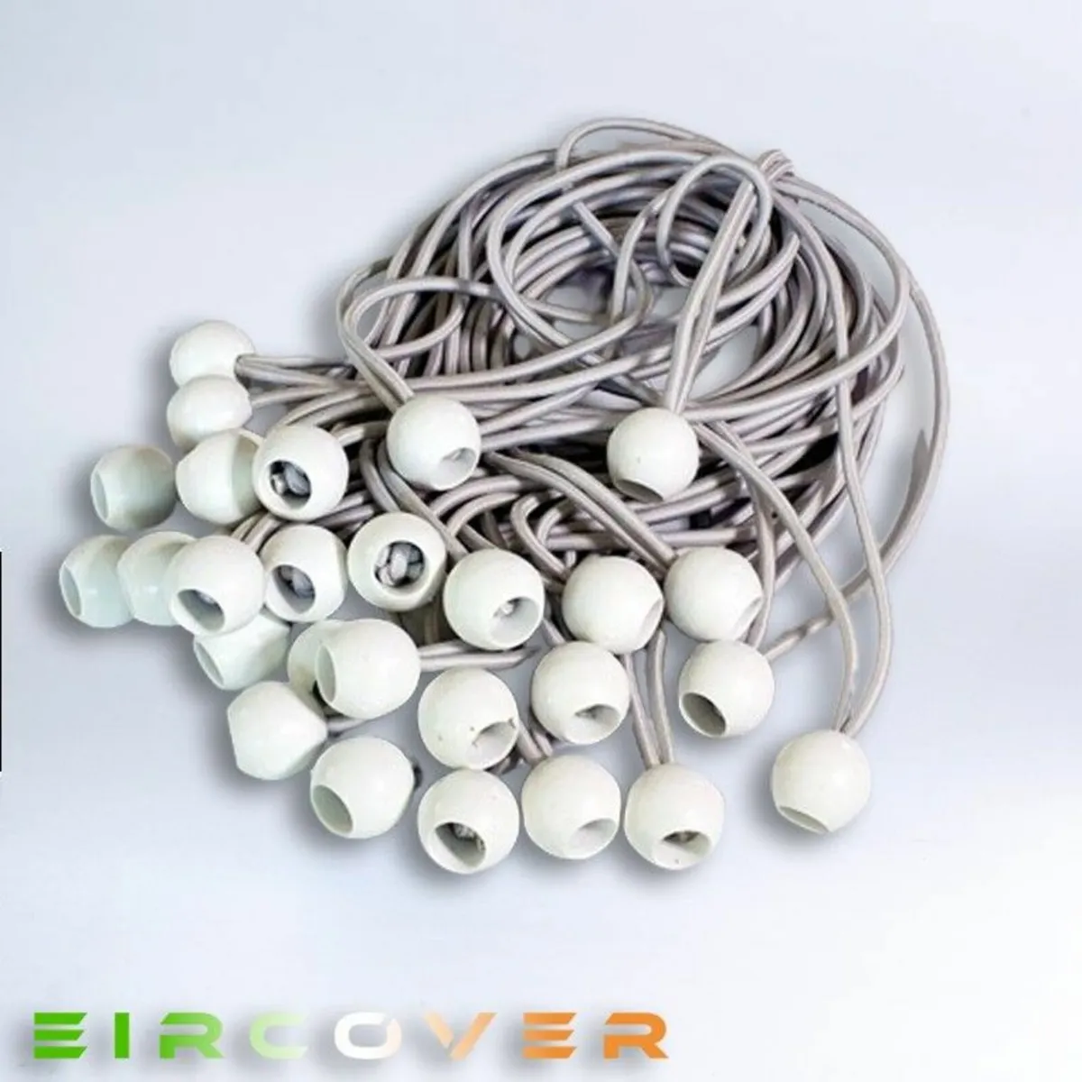 Large white bungee ball ties, 30cm ( 10 pk ) - Image 4