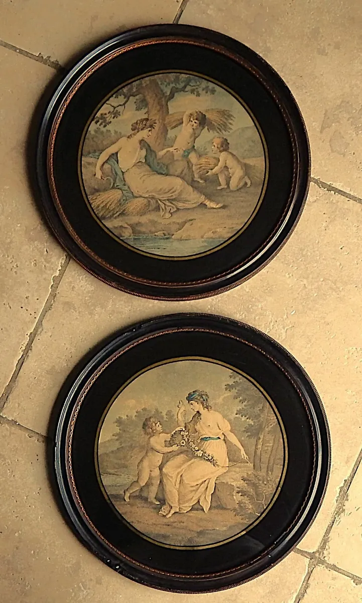 Pair of Antique Prints in Ornate Wood Frames - Image 4