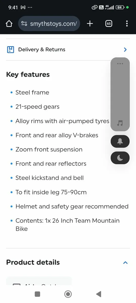 Kids bike 26inch - Image 4