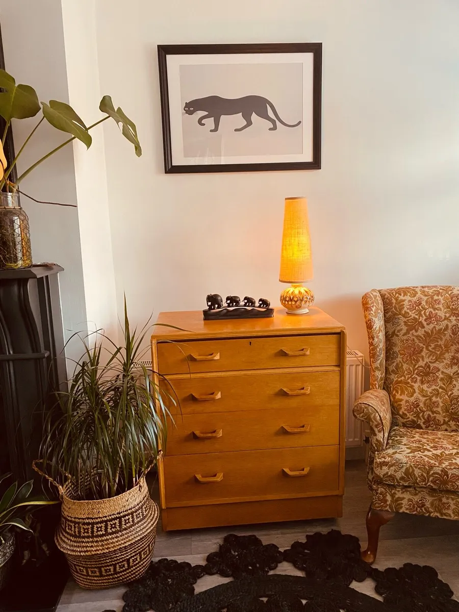 Mid Century G Plan Chest of Drawers Writing Desk - Image 1