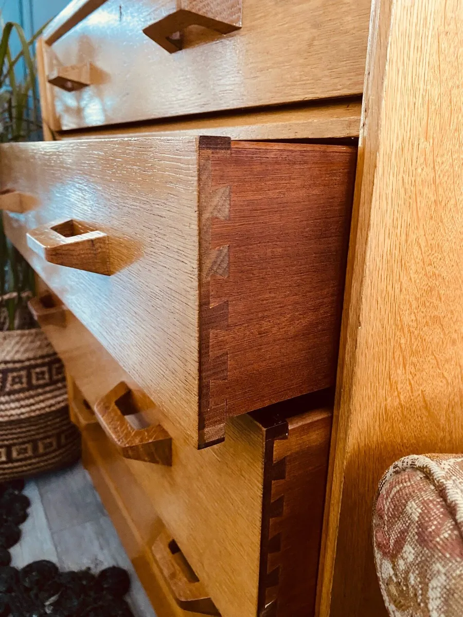 Mid Century G Plan Chest of Drawers Writing Desk - Image 4