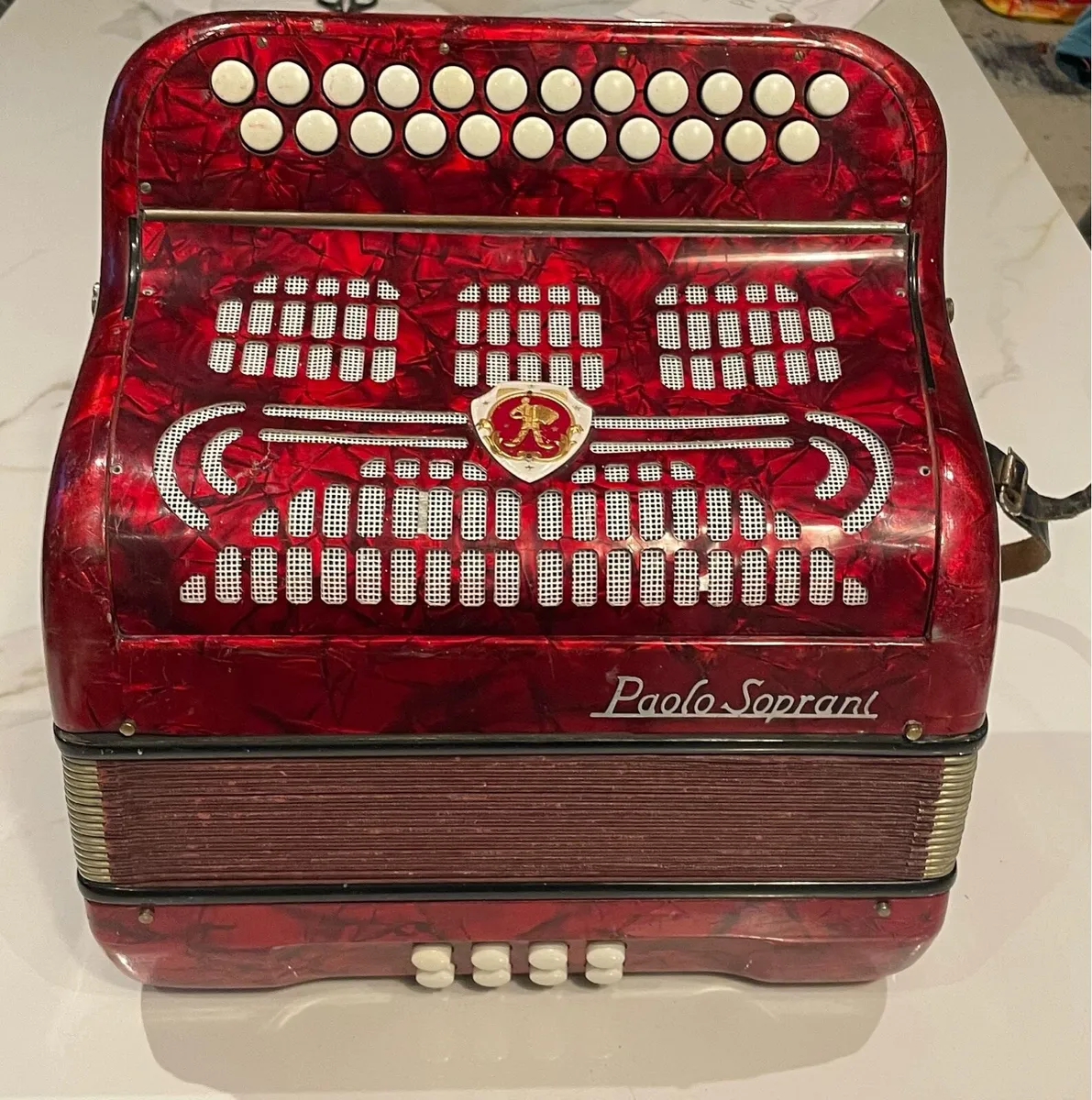 1960s paolo soprani button accordion - Image 1