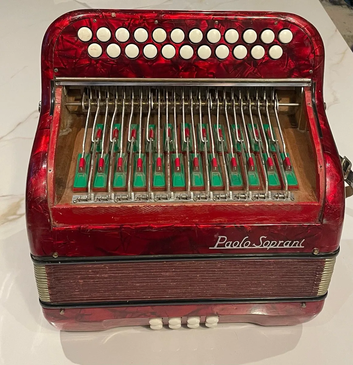 1960s paolo soprani button accordion - Image 2