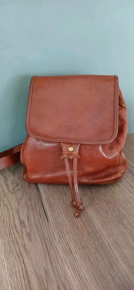 Italian Leather backpack bag - Image 1