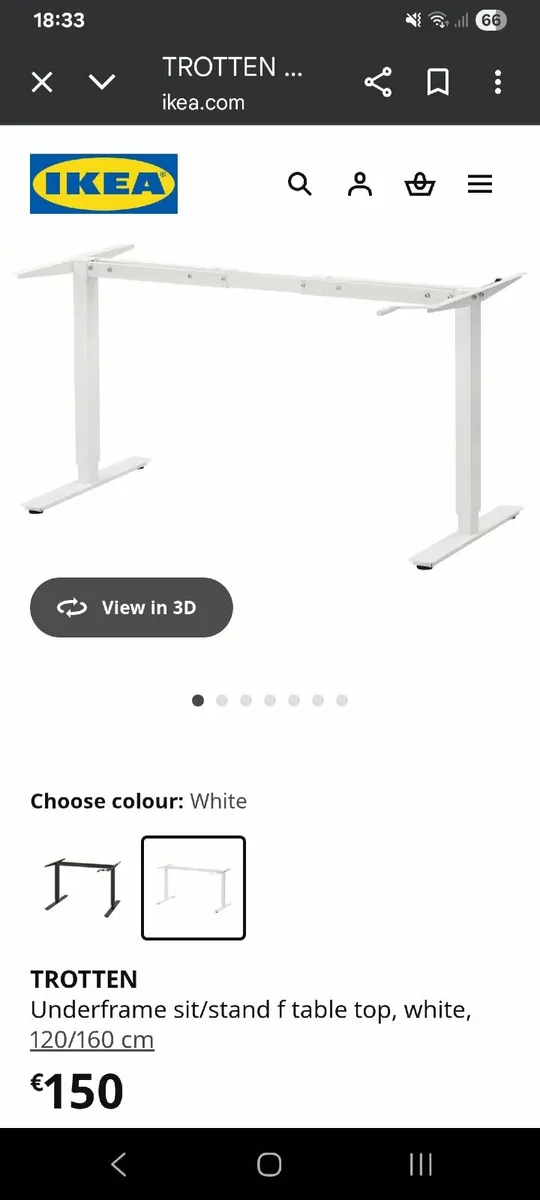Standing Desk Frame Ikea Trotten - Image 2