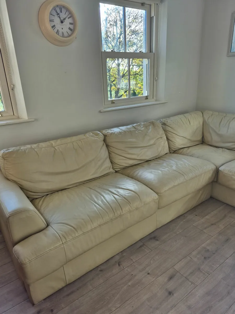 Leather Sofa L Shaped 2 pieces - Image 1