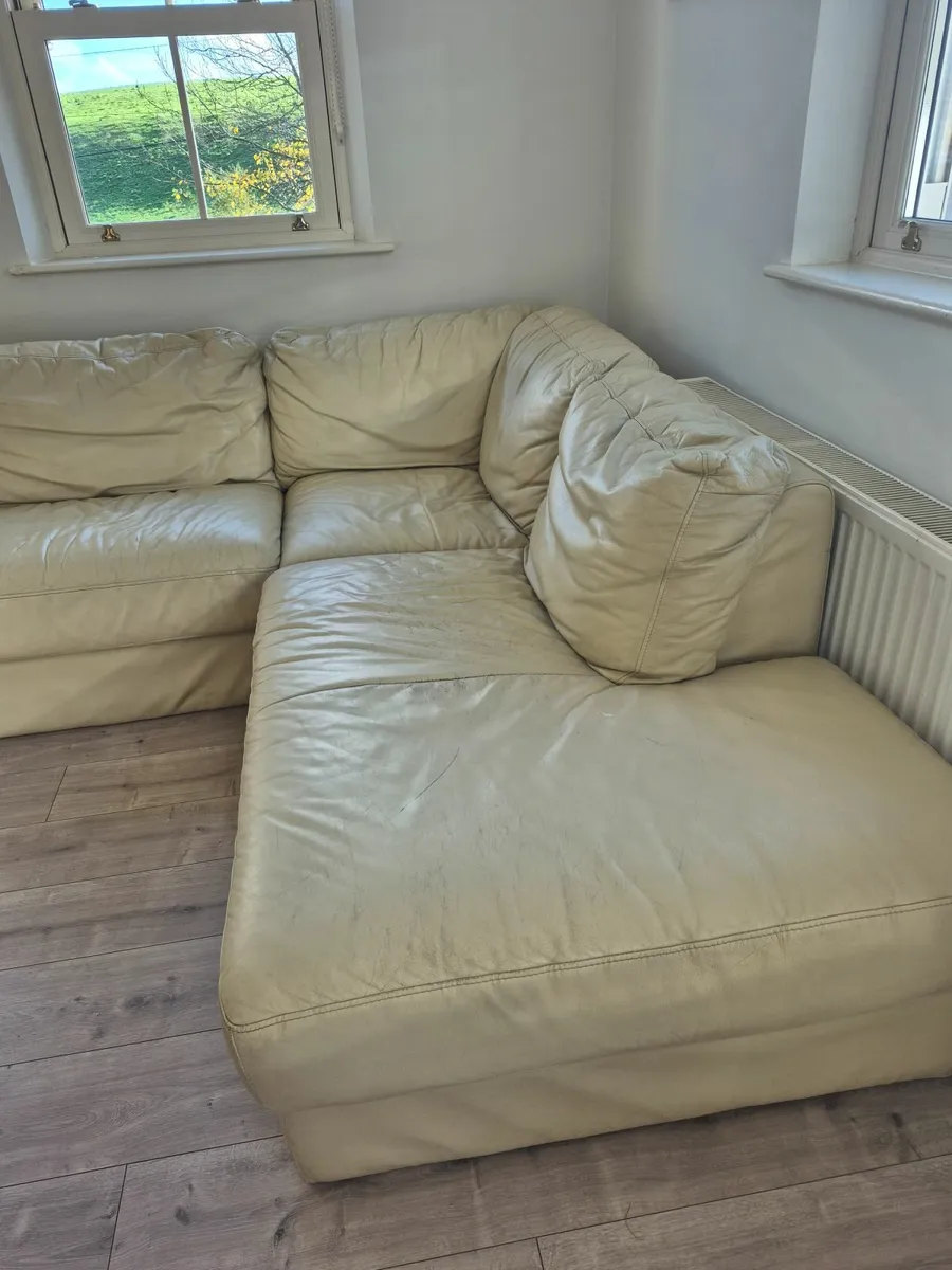 Leather Sofa L Shaped 2 pieces - Image 2