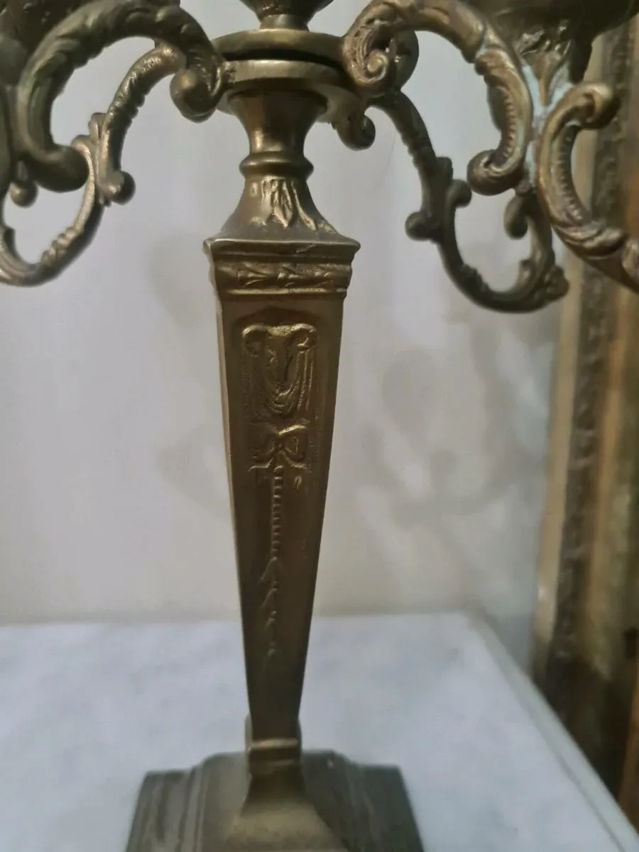 Antique brass candleabra POSTAGE AVAILABLE - Image 4