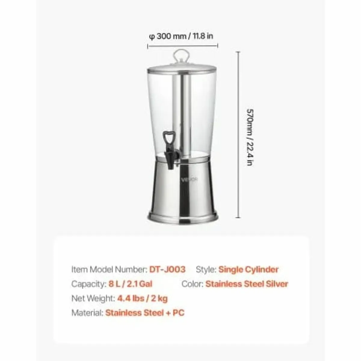 Beverage Dispenser, 8L Drink Dispenser for Parties - Image 3