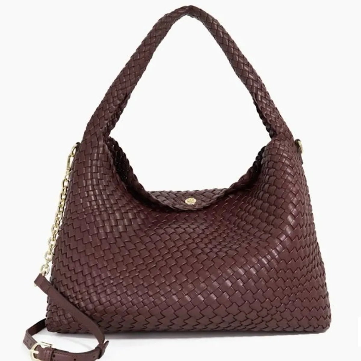 Dune burgundy handbag with shoulder strap - Image 1