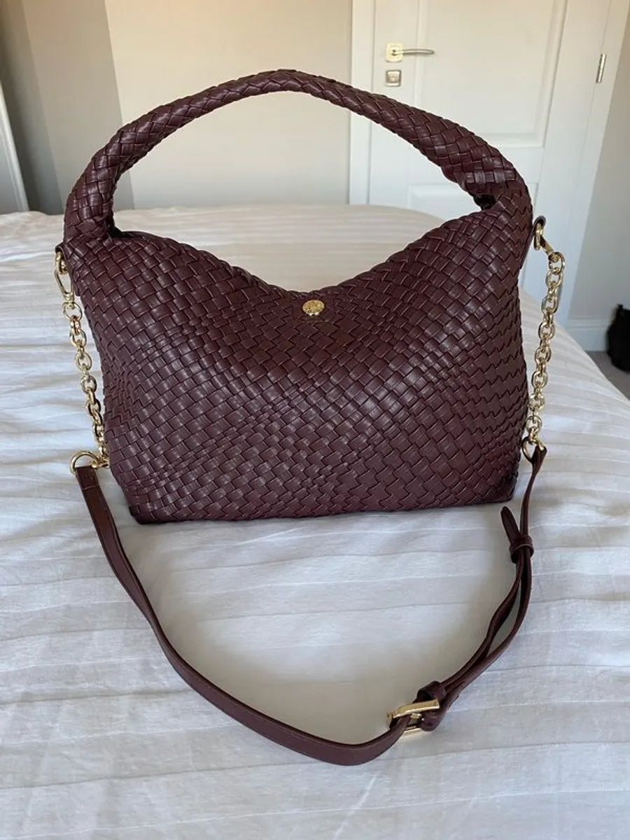 Dune burgundy handbag with shoulder strap - Image 2