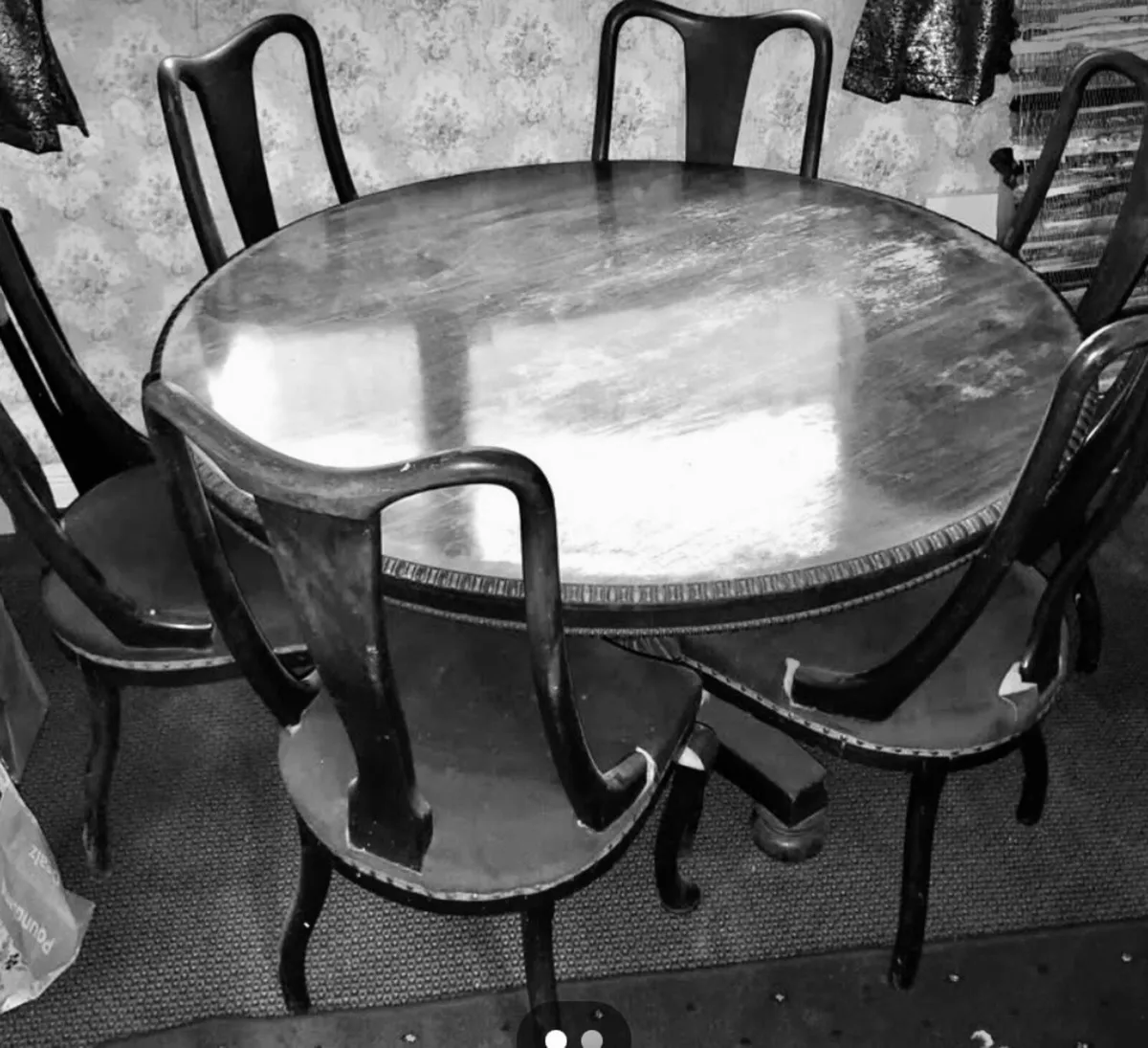 Circular antique table