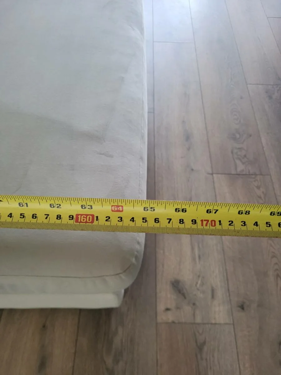 Large L shaped couch with extra footstool - Image 4