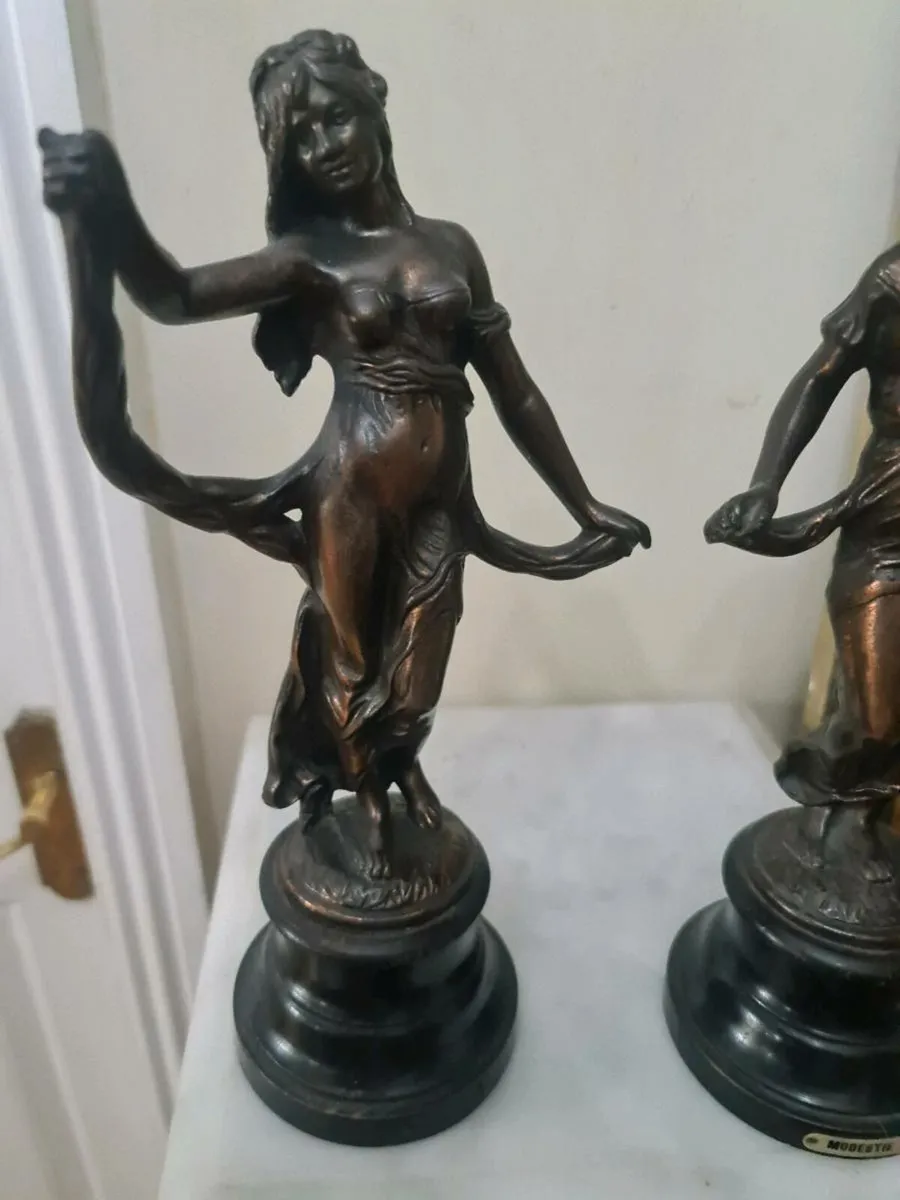 French bronze antique virtue statues - Image 4