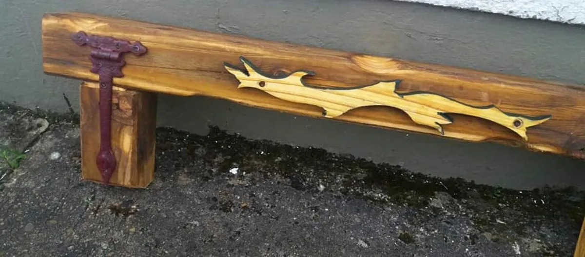 Rustic quirky driftwood stove mantel / shelf - Image 4