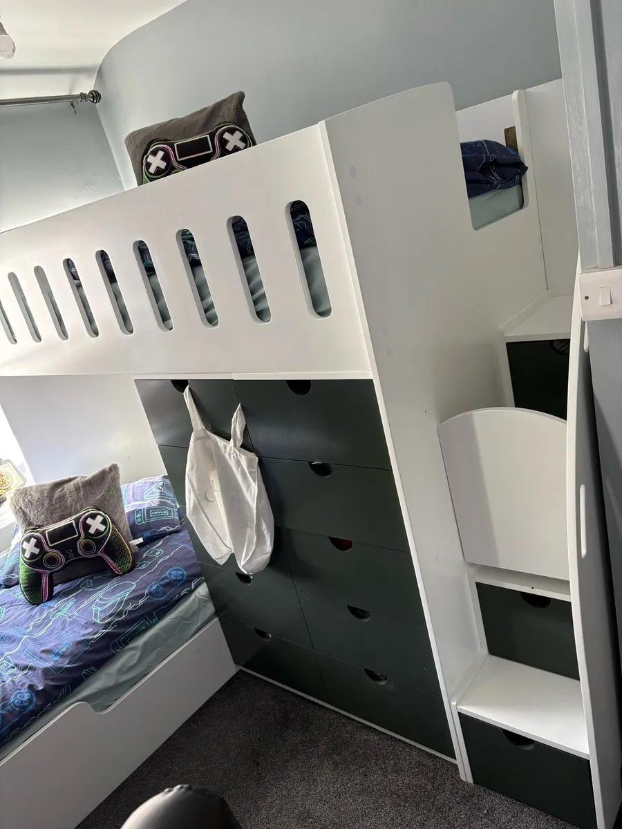 L shape Bunk Bed With 14 Drawer Storage - Image 3