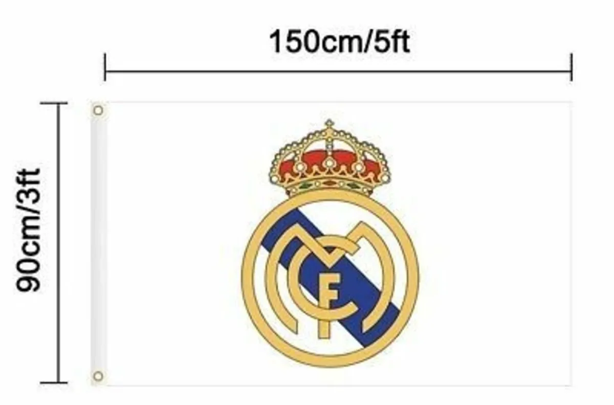 Real Madrid football club flag 5ft x 3ft