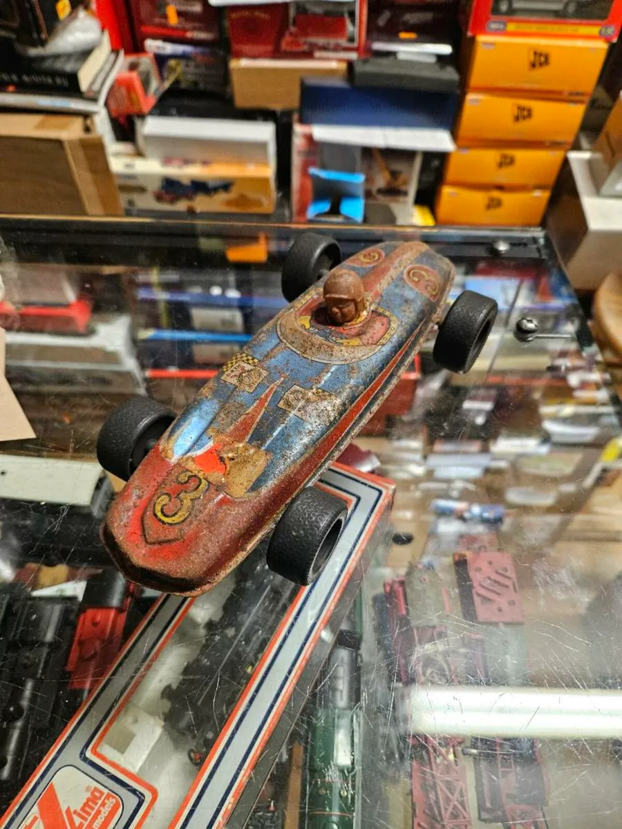 Vintage Triang Tinplate Racing Car - Image 1