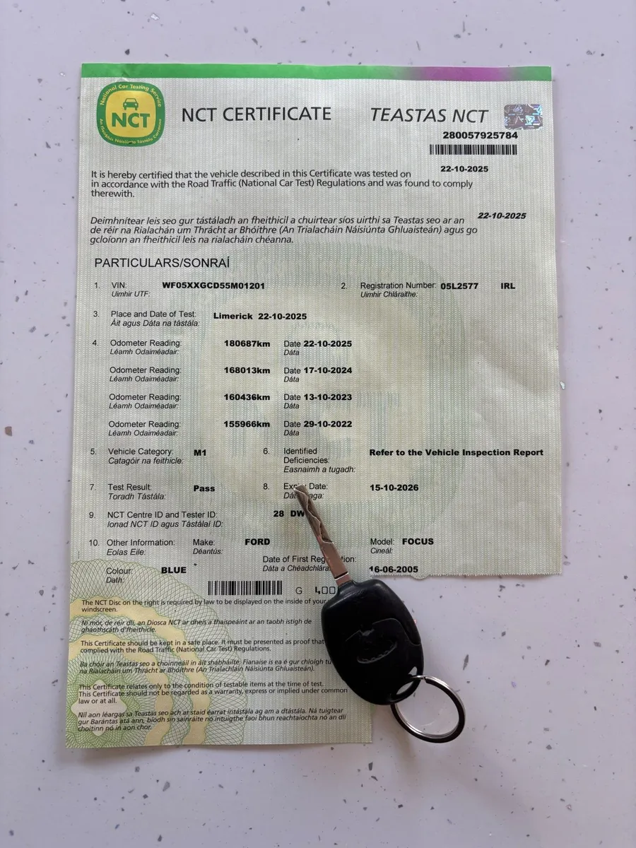 Ford Focus ✅New NCT Oct 26✅ low kms full history - Image 4