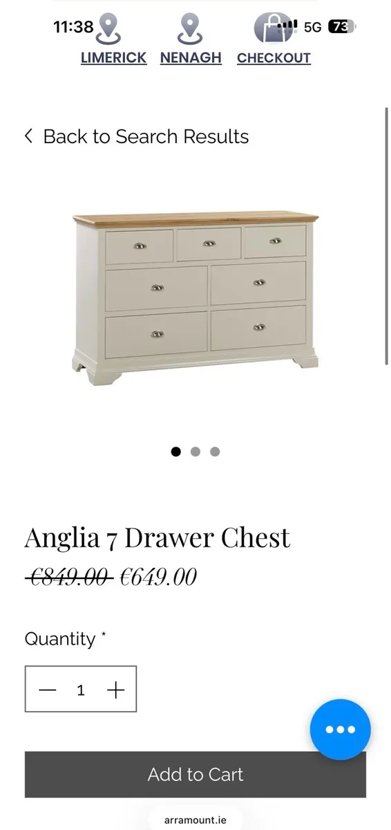 5 Piece Bedroom Furniture Chest of drawer - Image 2