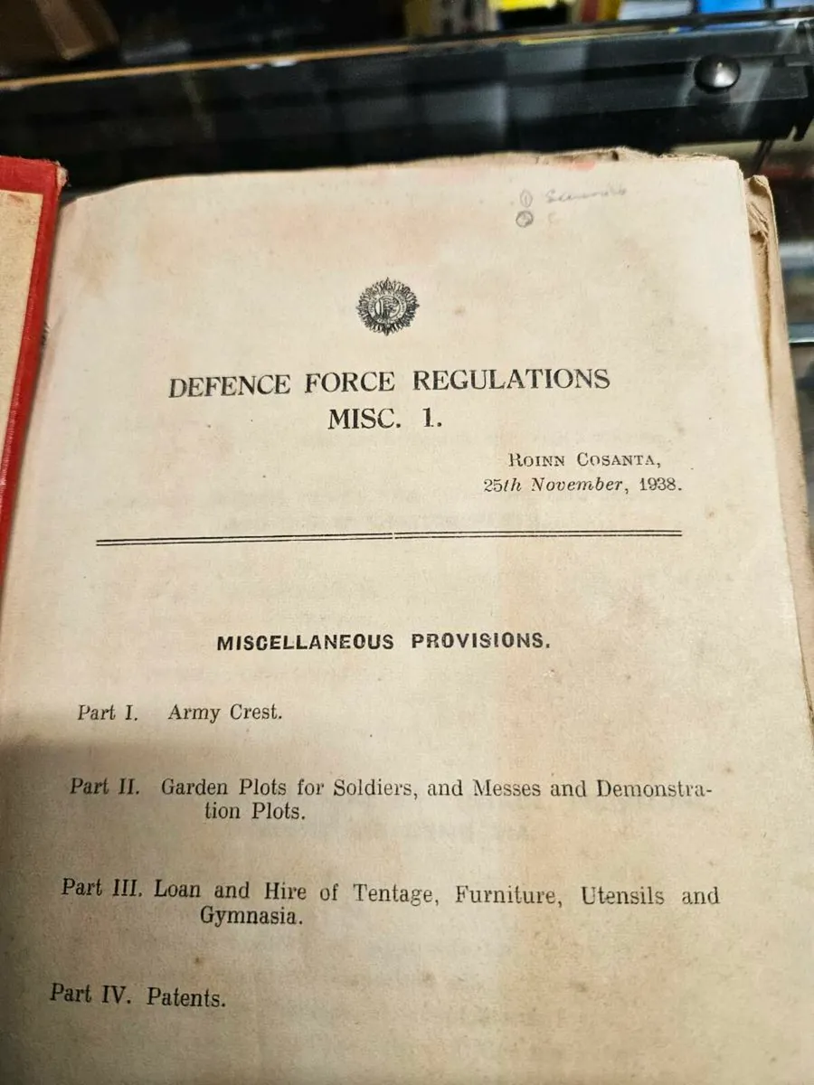 Vintage Irish Defence Forces Regulations - Image 3