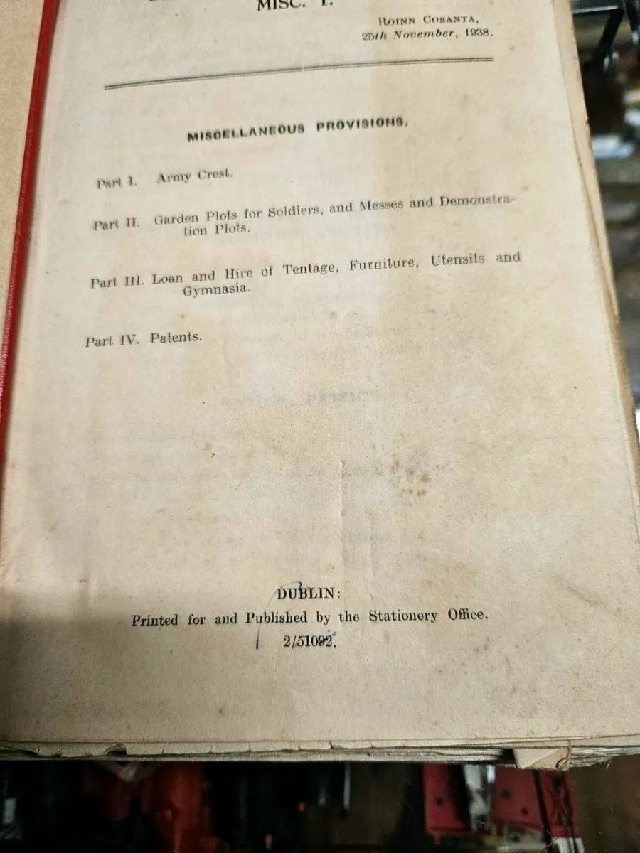 Vintage Irish Defence Forces Regulations - Image 4