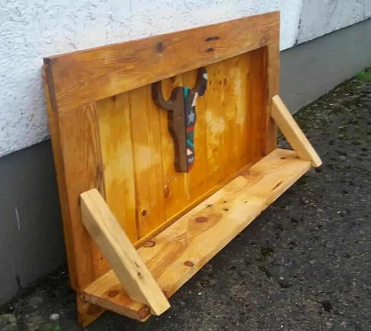 Rustic floating wall bar / display / storage - Image 4