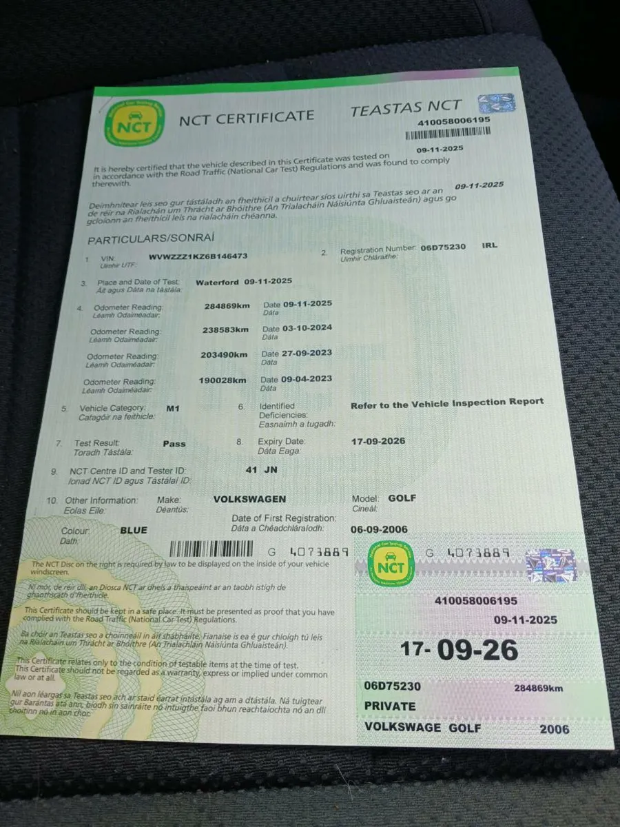 MK5 GOLF NEW NCT TODAY TAXED 02.26 HIGH SPEC - Image 3